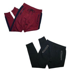 Jogger Sweatpants Bundle Set Black Old Navy Maroon Aeropostale Zip Pockets Sz S